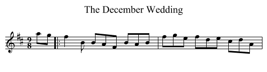 The December Wedding - staff notation