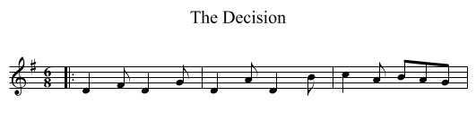The Decision - staff notation