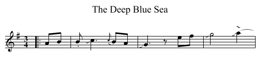 The Deep Blue Sea - staff notation