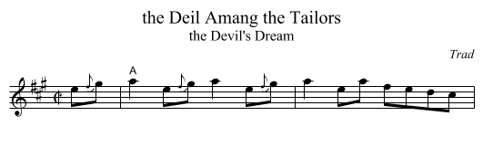 the Deil Amang the Tailors - staff notation