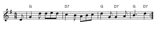 the Deil's awa' wi' the Exciseman - staff notation