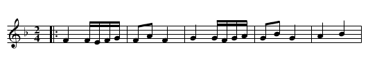 the Denmark Dance - staff notation