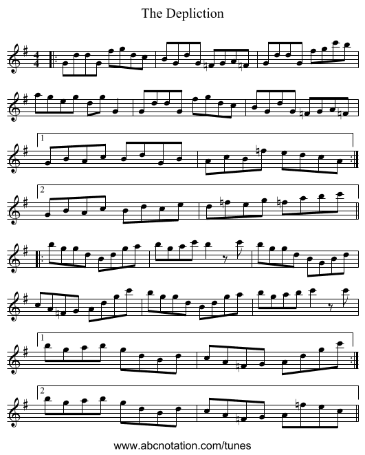 The Depliction - staff notation