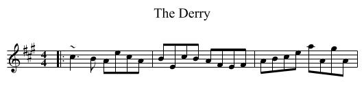 The Derry - staff notation
