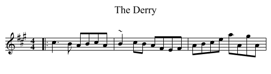 The Derry - staff notation