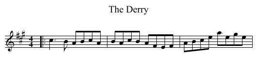 The Derry - staff notation