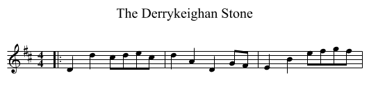 The Derrykeighan Stone - staff notation