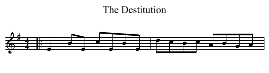 The Destitution - staff notation