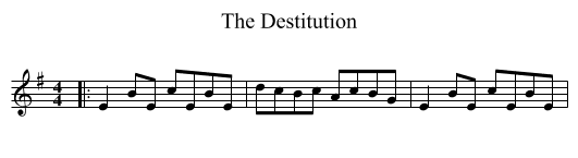 The Destitution - staff notation