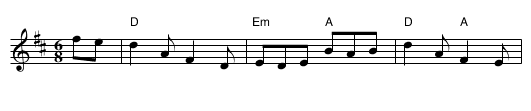 The Deuk's Dang oer My Daddy - staff notation
