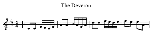 The Deveron - staff notation