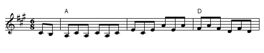 The Devil Among the Taylors - staff notation