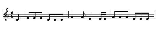 The Devil and the Farmer's Wife - staff notation