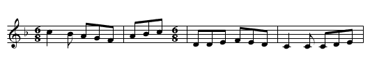 The Devil and the Feathery Wife - staff notation