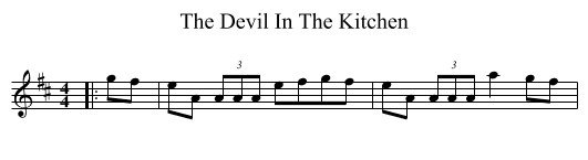 The Devil In The Kitchen - staff notation