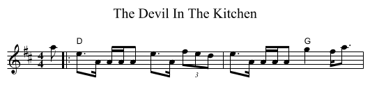 The Devil In The Kitchen - staff notation