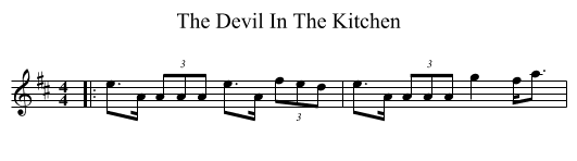 The Devil In The Kitchen - staff notation