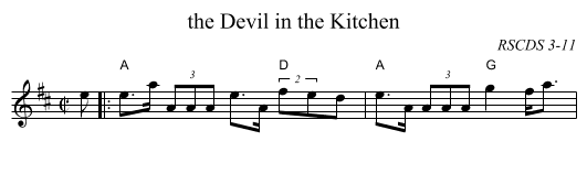 the Devil in the Kitchen - staff notation