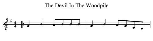 The Devil In The Woodpile - staff notation