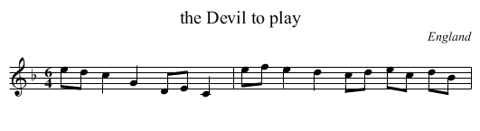 the Devil to play - staff notation