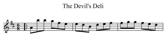 The Devil's Deli - staff notation