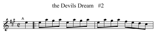 the Devils Dream   #2 - staff notation