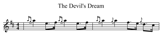 The Devil's Dream - staff notation