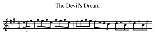 The Devil's Dream - staff notation