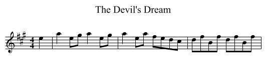 The Devil's Dream - staff notation