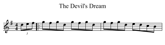 The Devil's Dream - staff notation