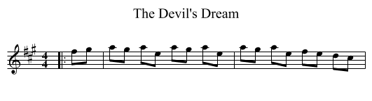 The Devil's Dream - staff notation