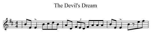 The Devil's Dream - staff notation