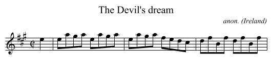 The Devil's dream - staff notation