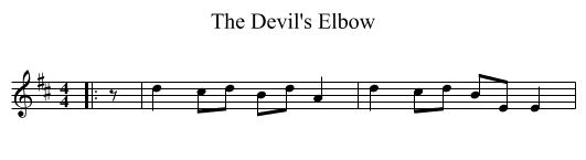 The Devil's Elbow - staff notation