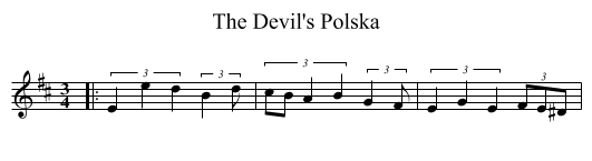 The Devil's Polska - staff notation