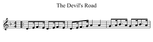 The Devil's Road - staff notation