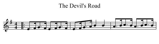 The Devil's Road - staff notation