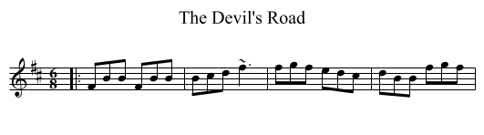 The Devil's Road - staff notation