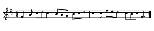 The Dhu Hill - staff notation
