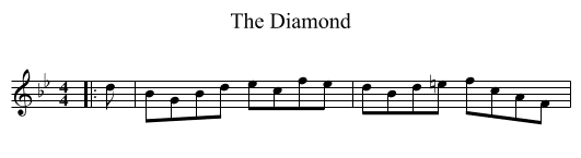 The Diamond - staff notation