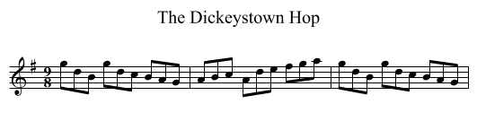 The Dickeystown Hop - staff notation