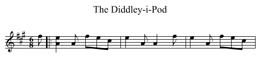 The Diddley-i-Pod - staff notation