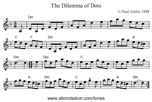 The Dilemma of Dots - staff notation