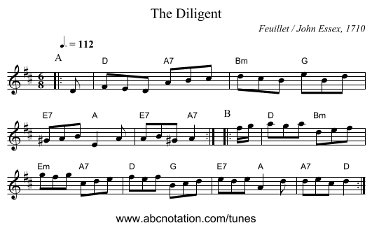 The Diligent - staff notation
