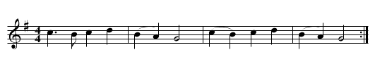 The Dilly Song - Parsons - staff notation