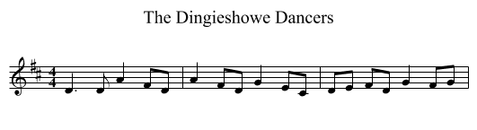 The Dingieshowe Dancers - staff notation