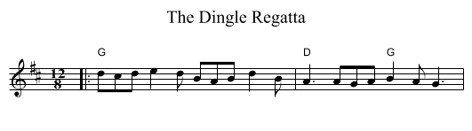 The Dingle Regatta - staff notation