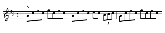 The Dionne Reel - staff notation