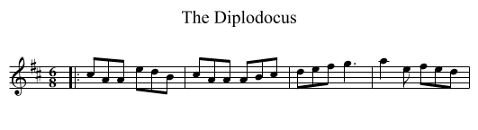 The Diplodocus - staff notation