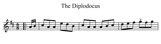 The Diplodocus - staff notation